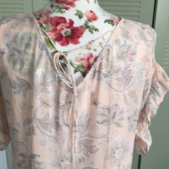 LOFT Pink Sheer Tunic Dress - Picture 5 of 7